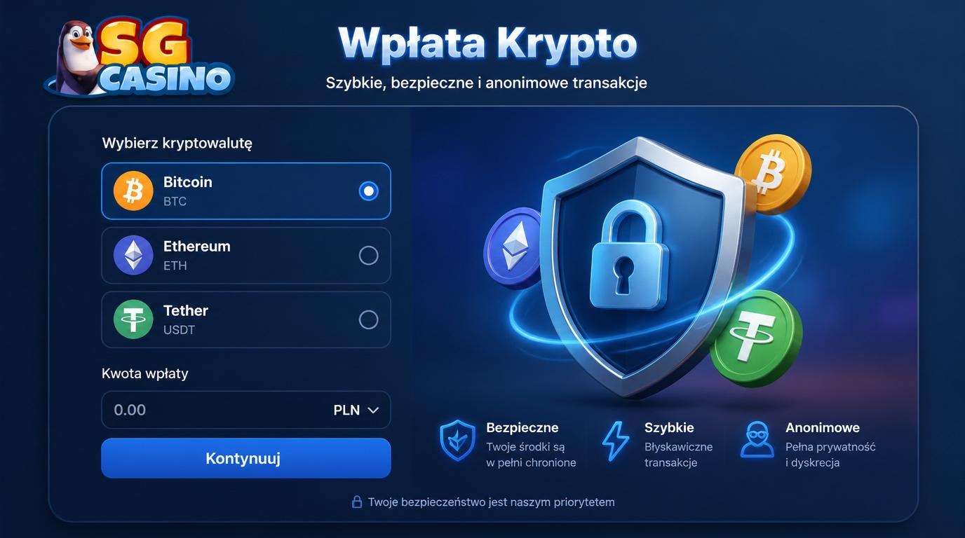 Wpłaty kryptowalutami: szybkość i anonimowość.